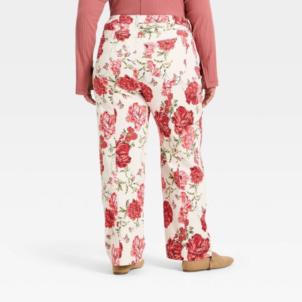 Ava & Viv - Women's High-Rise Straight Leg Jeans - Ava & Viv R Multicolored - Picture 2 of 3